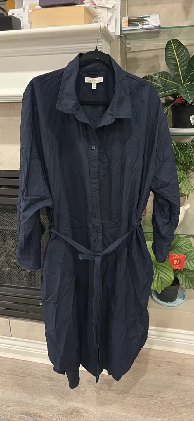 Banana Republic Navy Shirt Dress