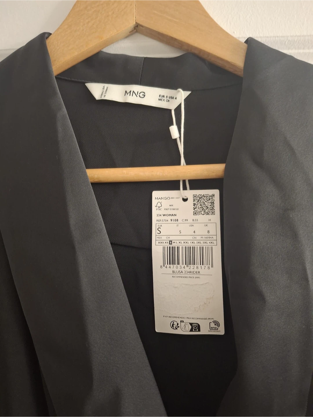 Mango Black Wrap Blouse - photo 2