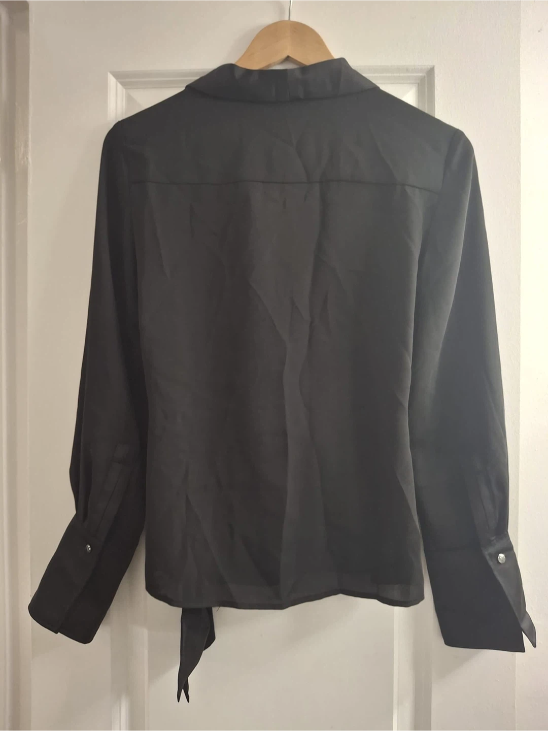 Mango Black Wrap Blouse - photo 4