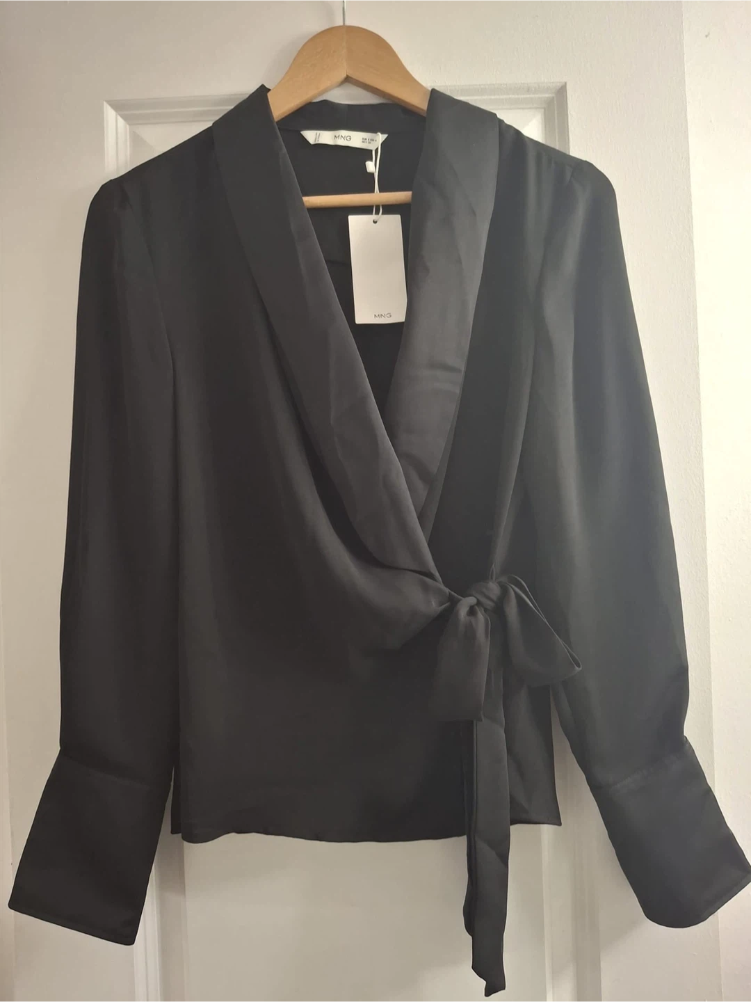 Mango Black Wrap Blouse - photo 5