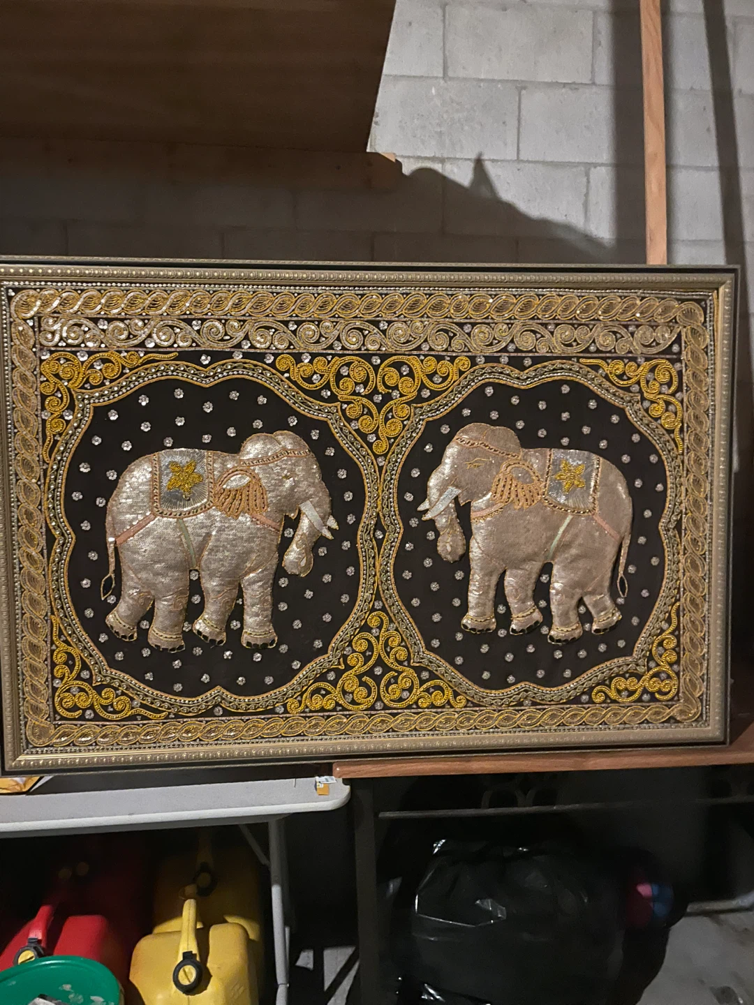 Thai Elephant Sequin Wall Art - photo 2