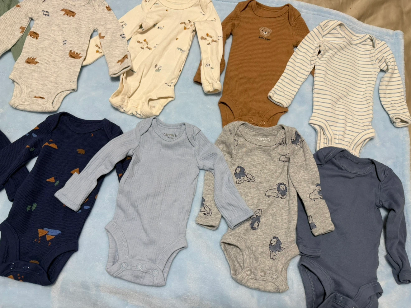 Carter's Baby Long Sleeve Bodysuits Set Preemie - photo 2
