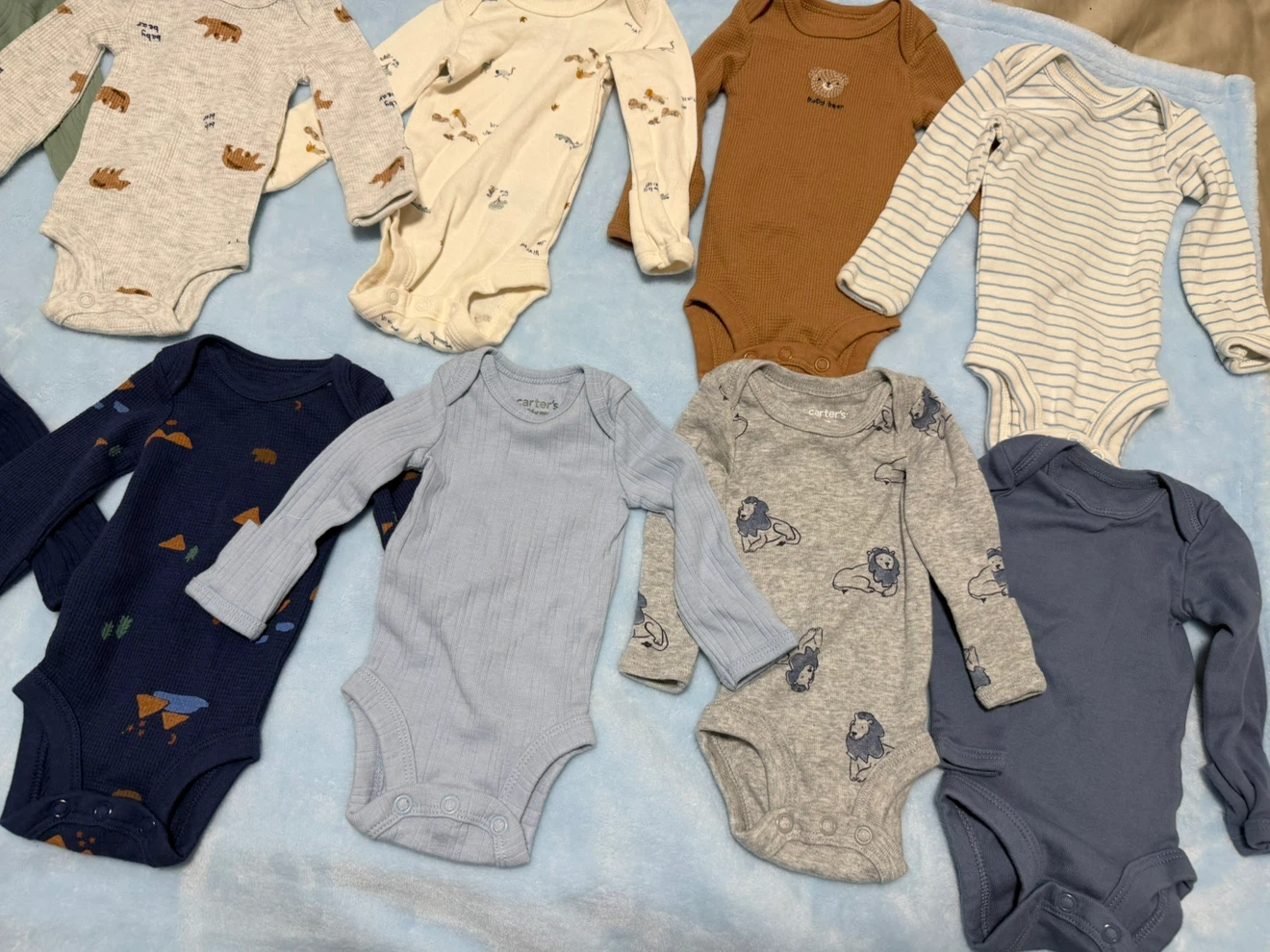 Carter's Baby Long Sleeve Bodysuits Set Preemie - photo 3