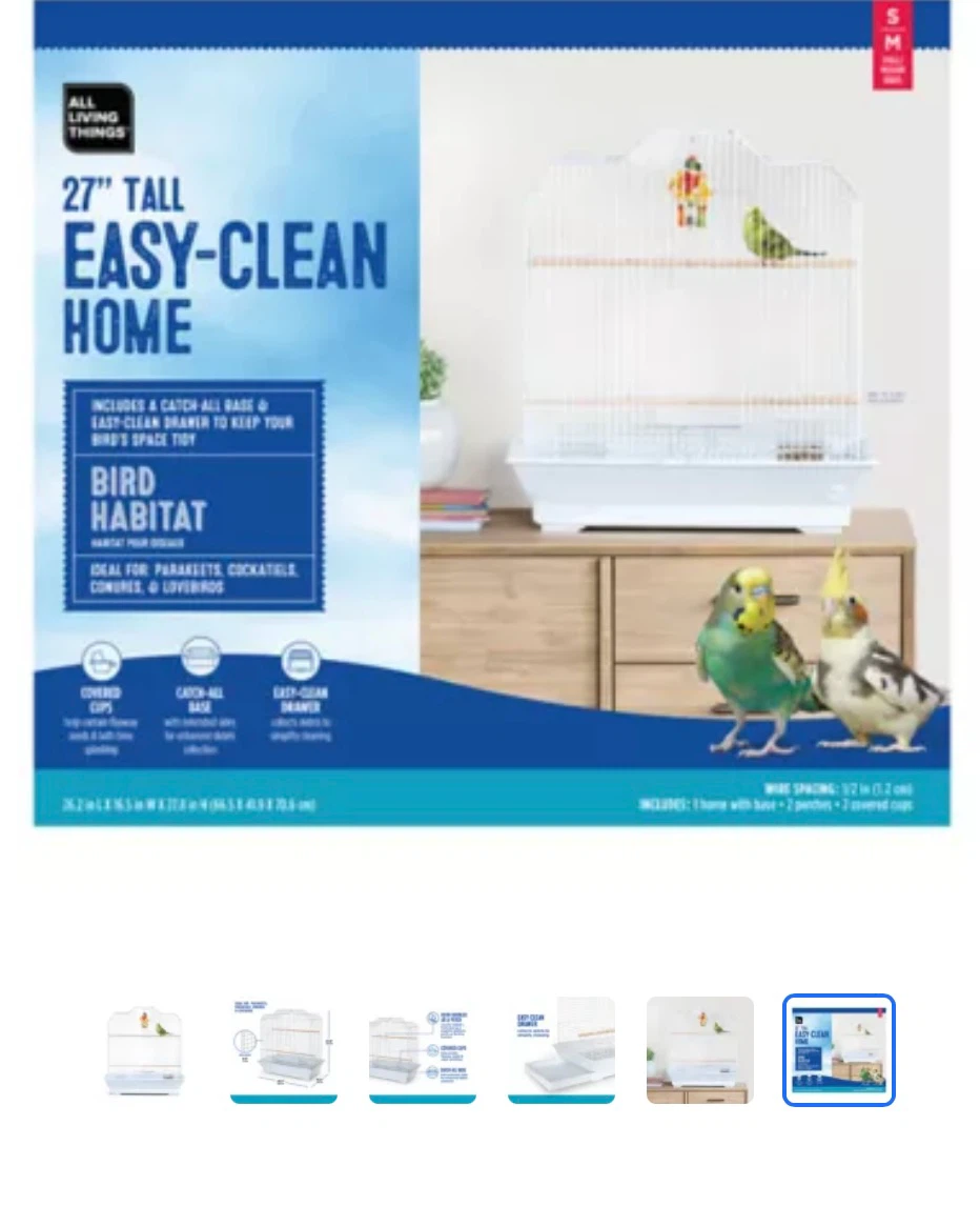 All Living Things Easy-Clean Bird Habitat - photo 5
