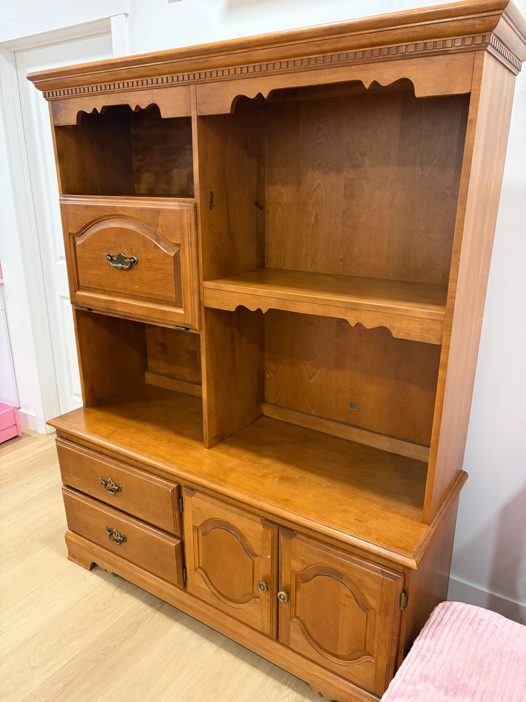 Wooden Hutch and Buffet Cabinet