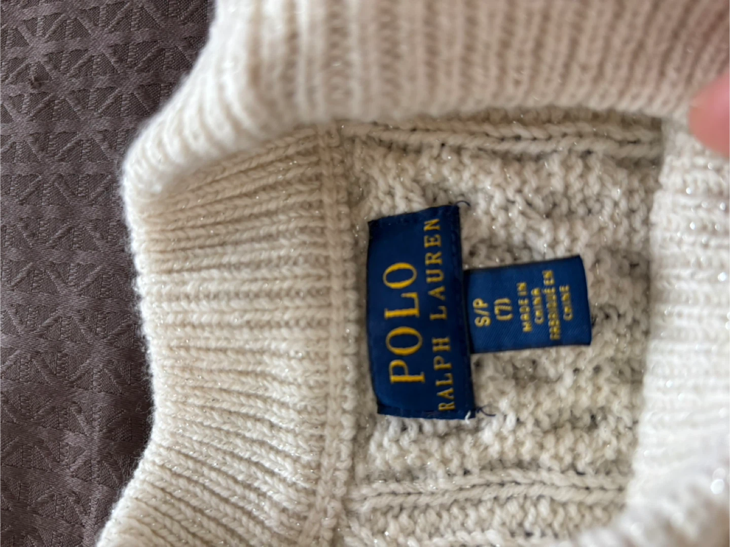 Polo Ralph Lauren Cream Cable Knit Sweater - photo 2