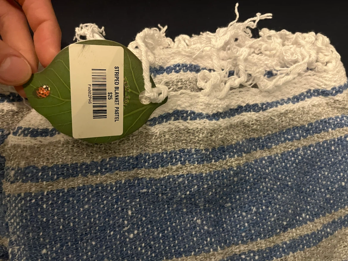 Brand New Striped Pastel Blanket - photo 3