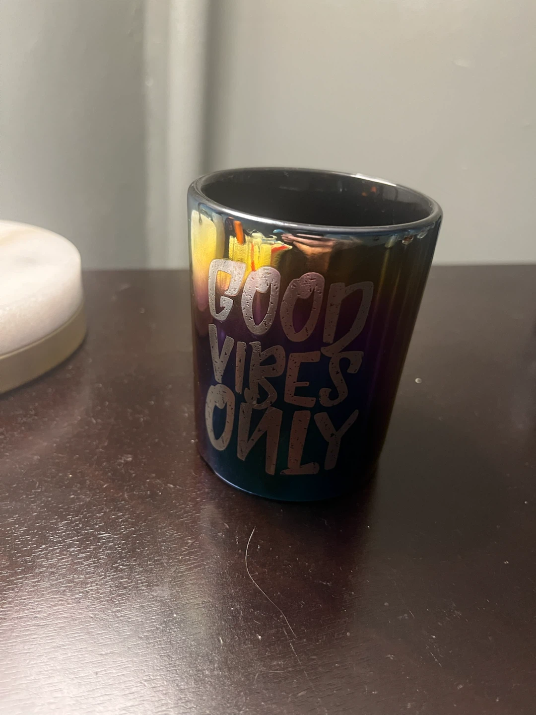 Good Vibes Only Iridescent Mug/Pen holder