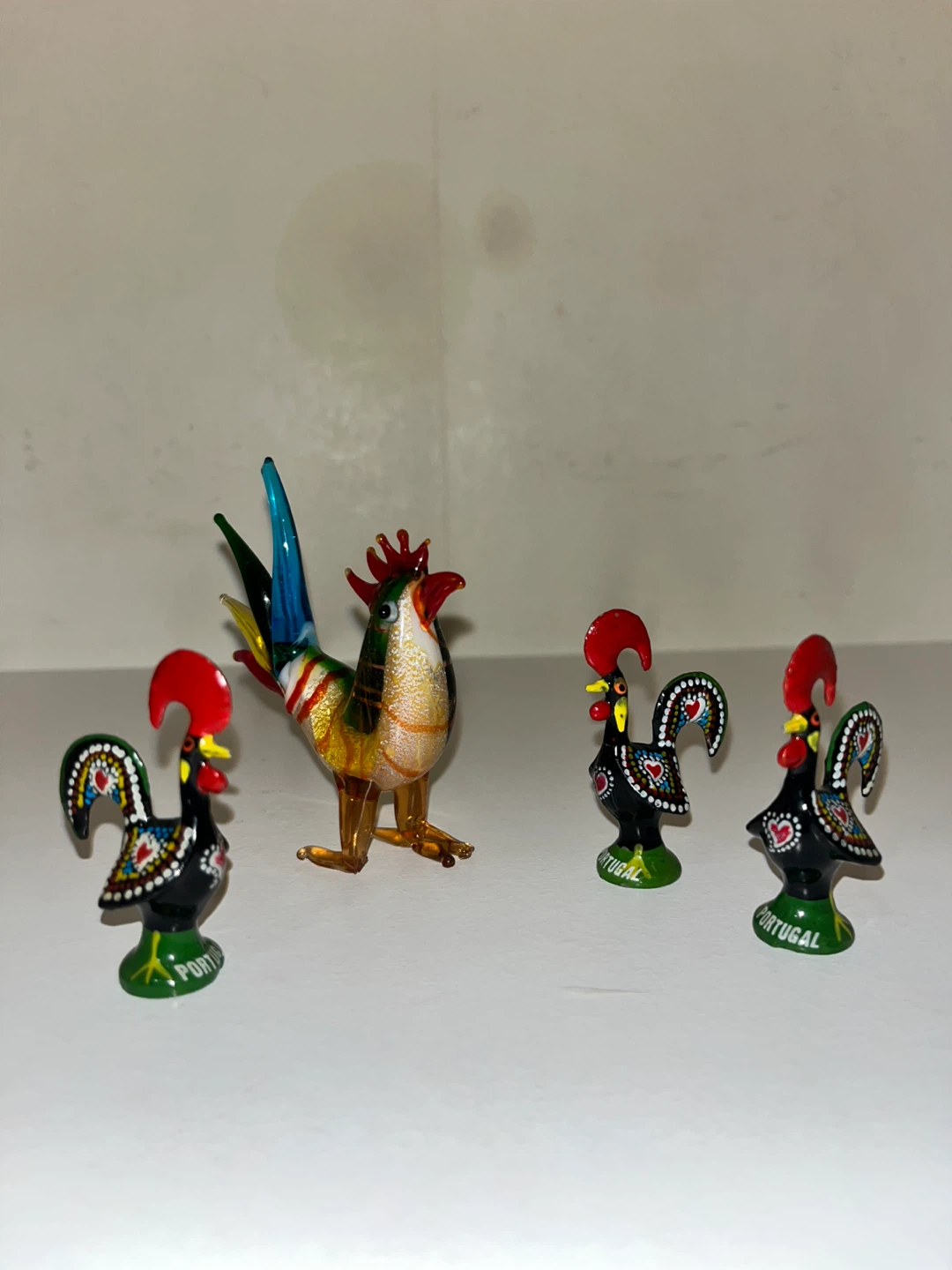 Decorative Rooster Figurines Set
