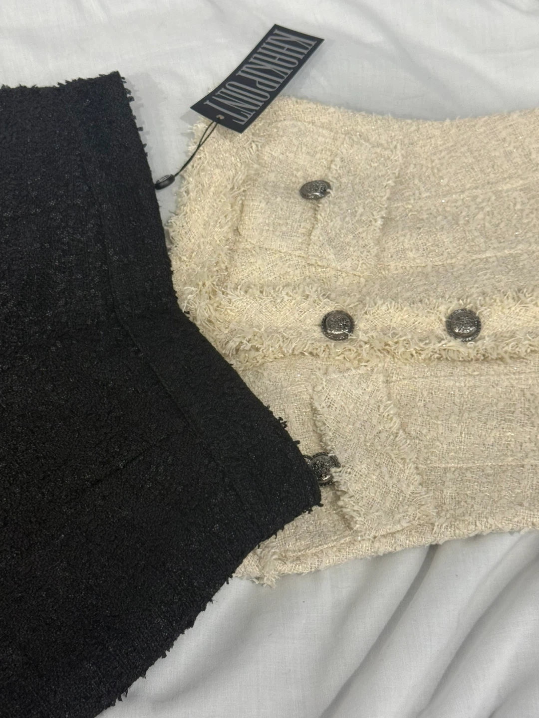Korean Brand "Khakipoint" Antique Tweed Top and Shorts Set - photo 4