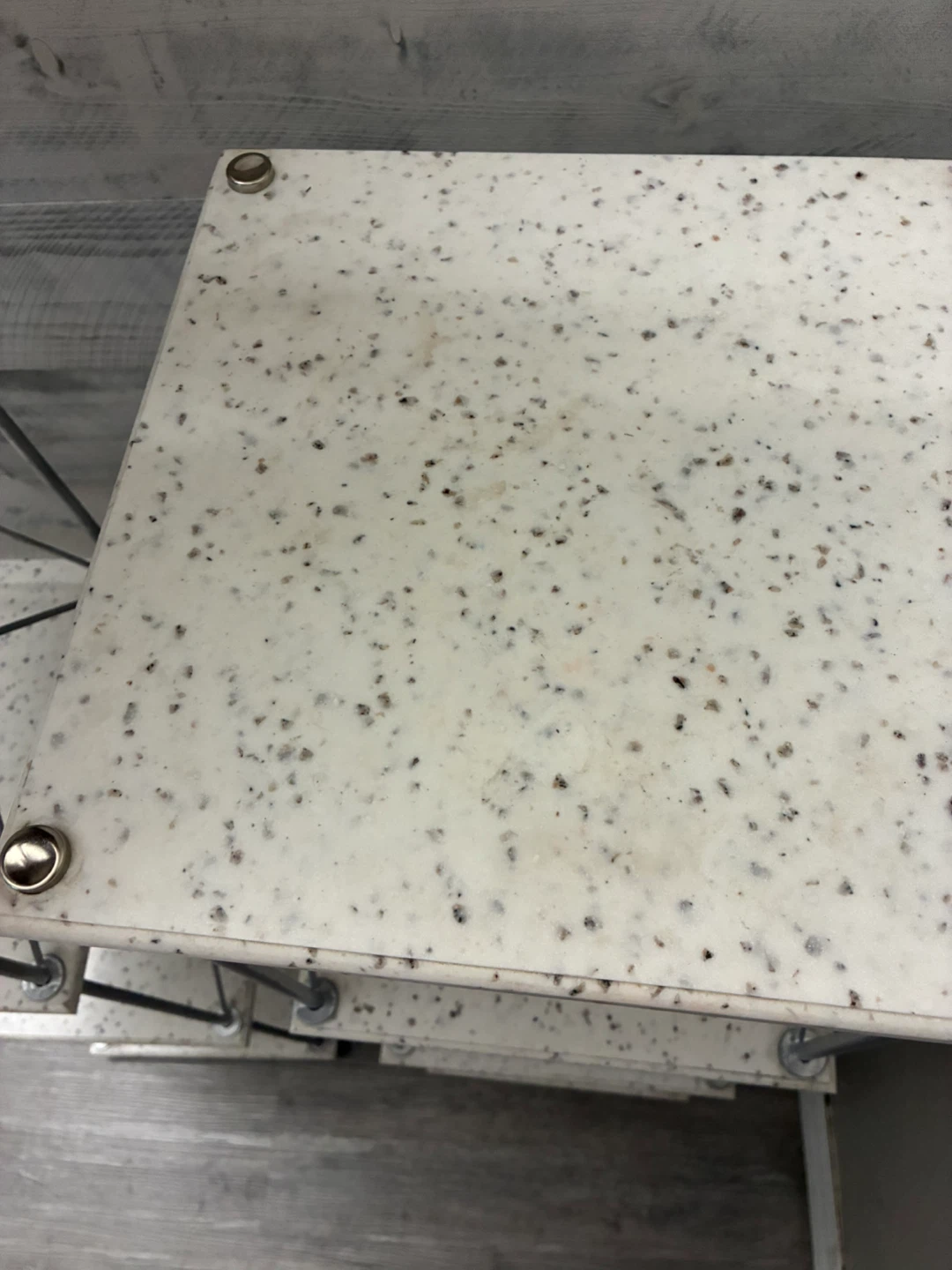 Set of Two Terrazzo-Style Shelving Units - photo 2