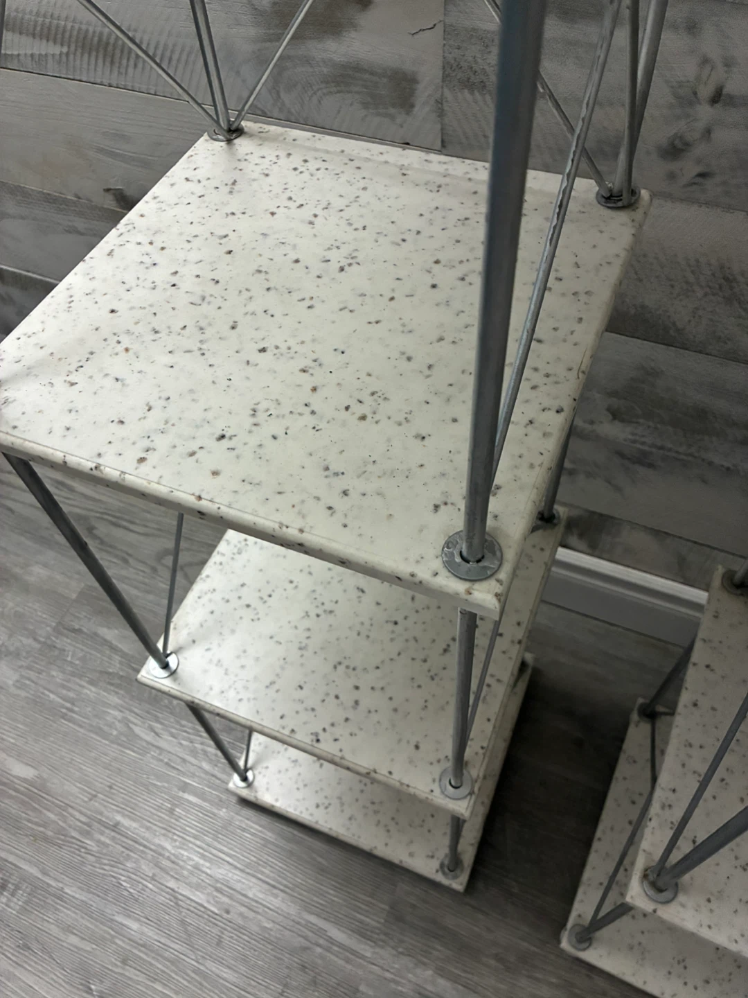 Set of Two Terrazzo-Style Shelving Units - photo 3