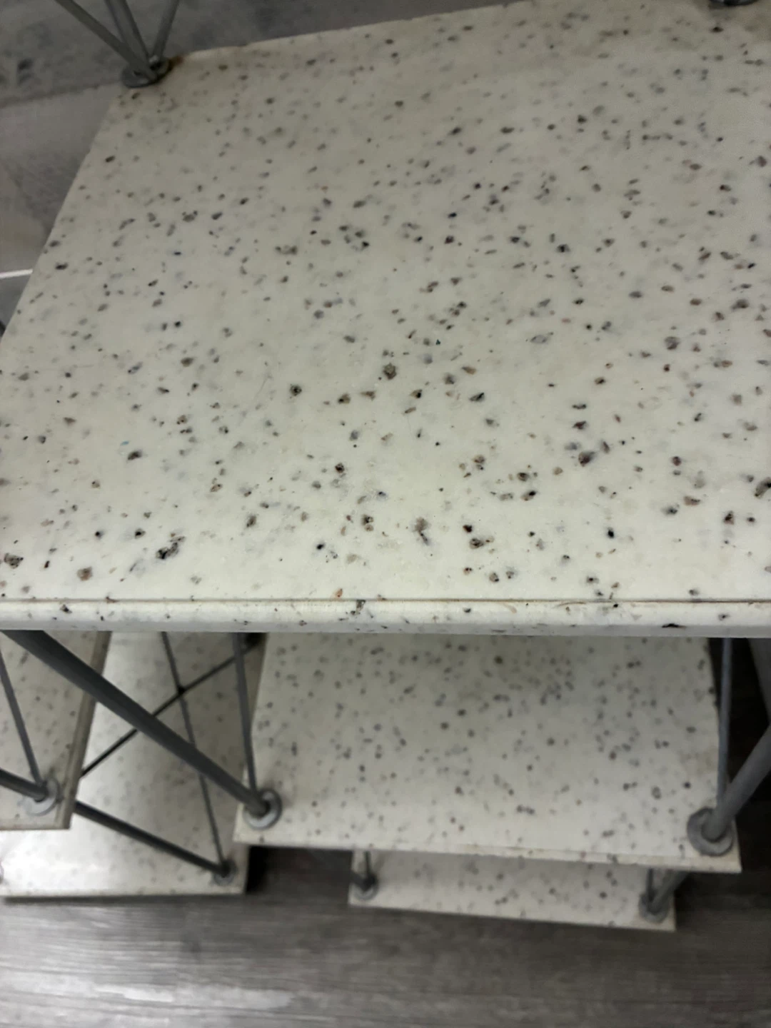 Set of Two Terrazzo-Style Shelving Units - photo 4