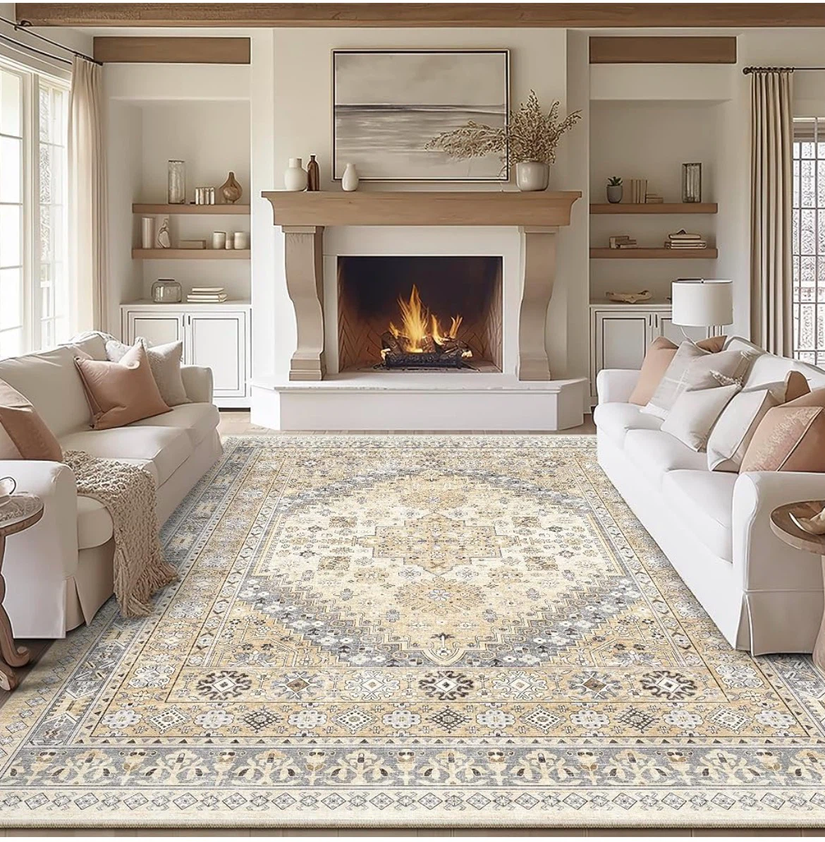 8x10 Large traditional area rug 8' x 10'