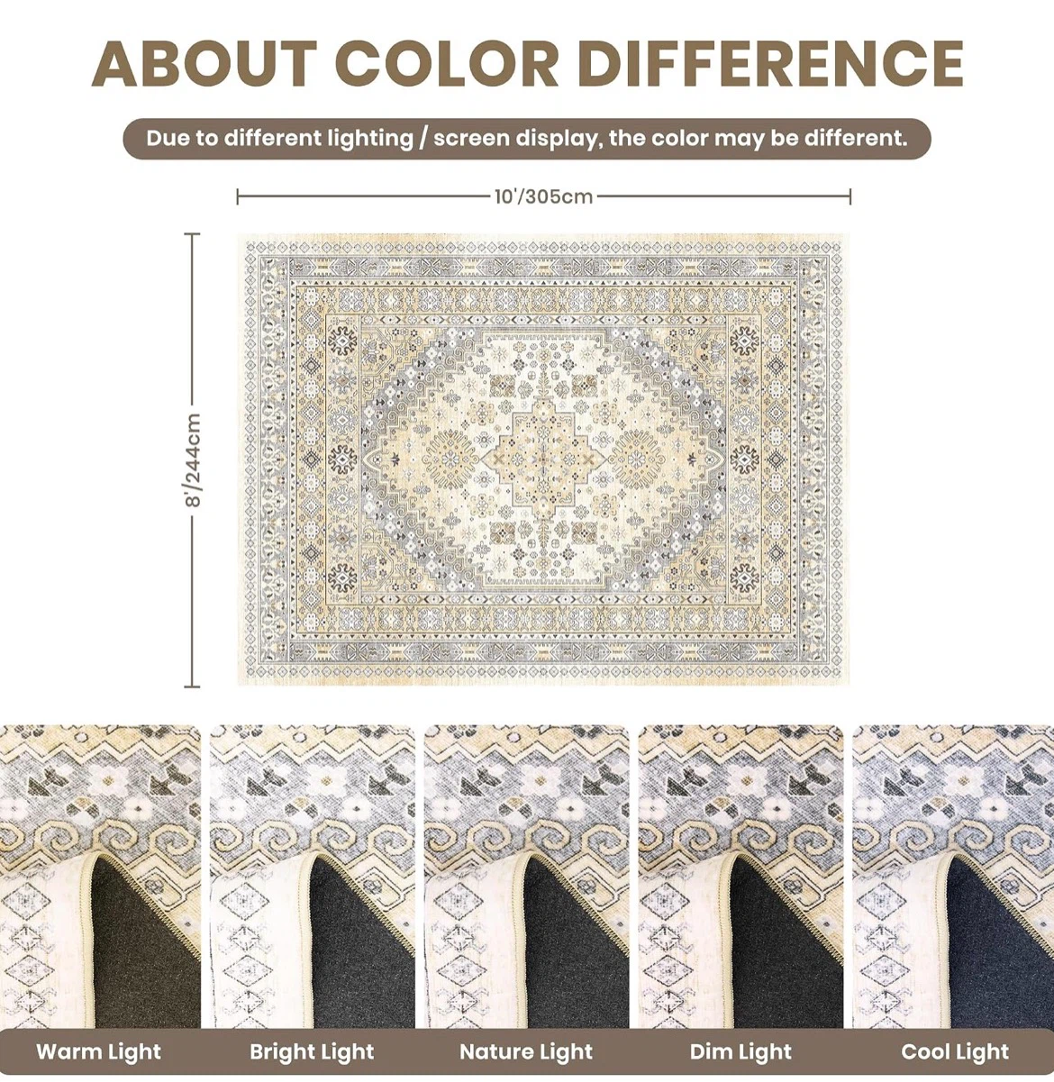 8x10 Large traditional area rug 8' x 10' - photo 2