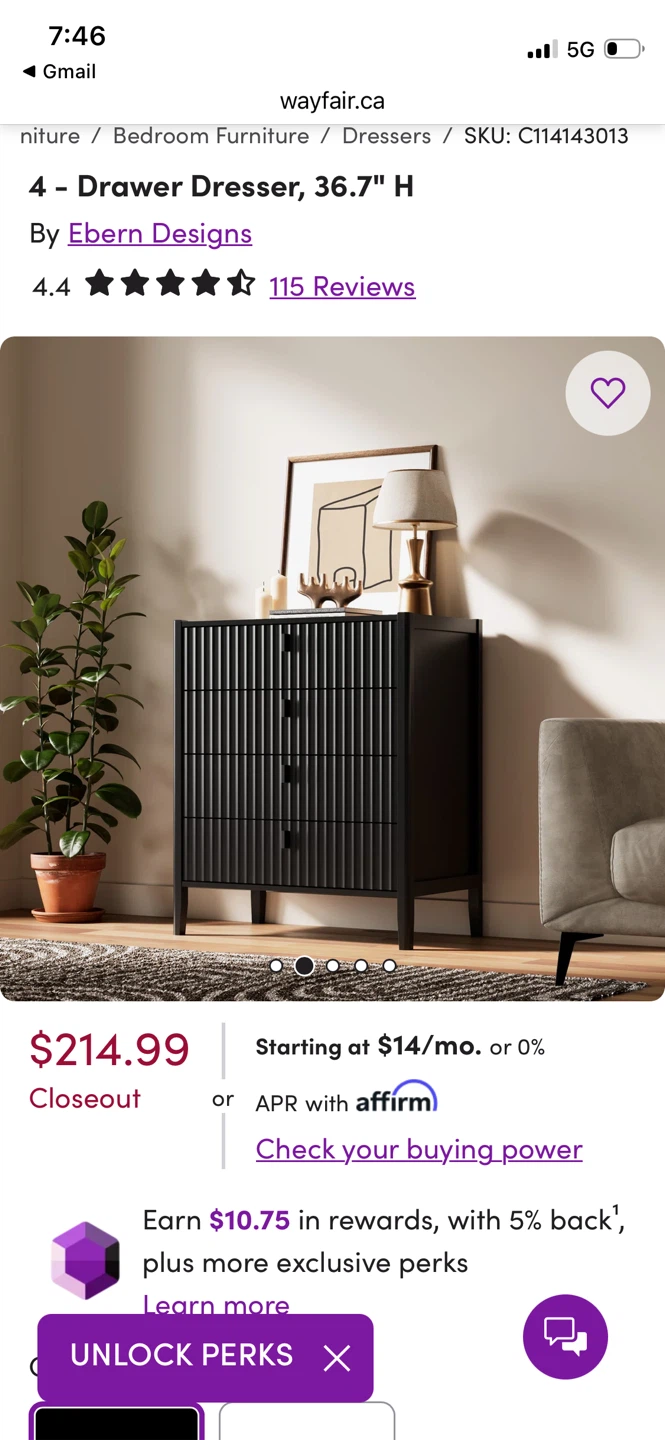 4-Drawer Dresser - Black (has some issues) - photo 2