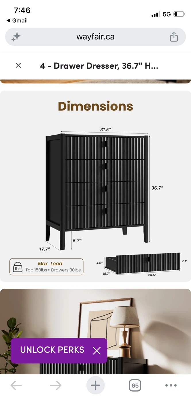 4-Drawer Dresser - Black (has some issues) - photo 3