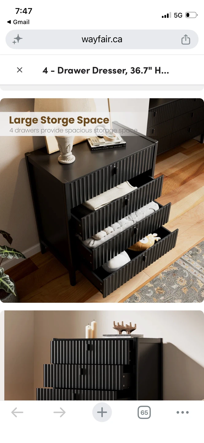 4-Drawer Dresser - Black (has some issues) - photo 5