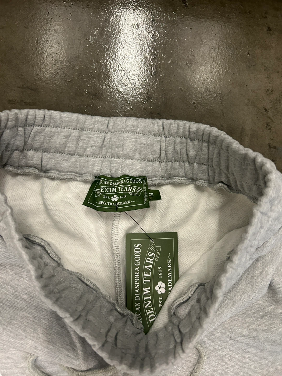 Denim Tears Cotton Wreath Sweatpants Gray - photo 2