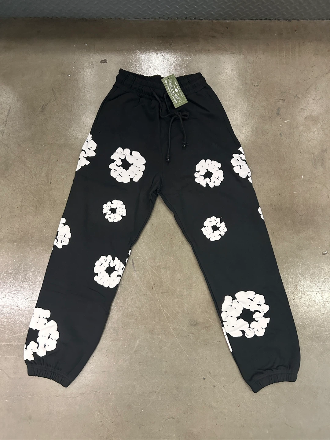 Denim Tears Cotton Wreath Sweatpants Black