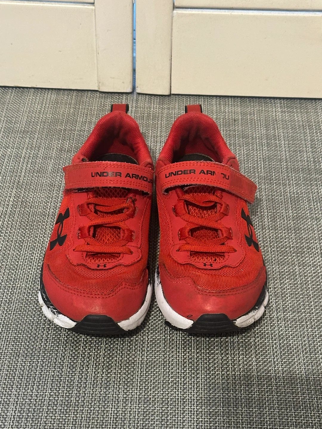 Under Armour Kids Red Sneakers Size 2