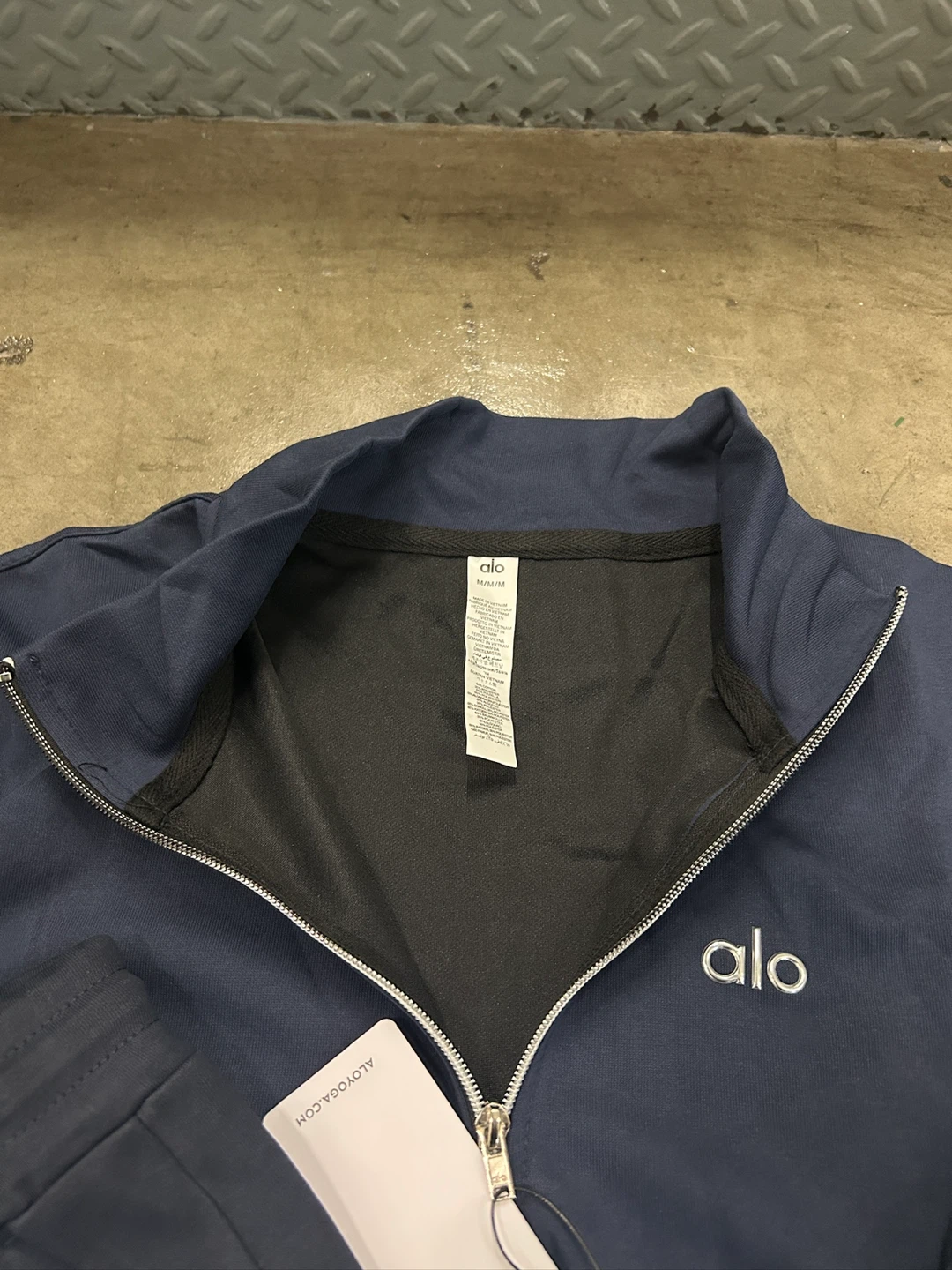 Alo Yoga Navy Blue Pullover and Jogger Set - photo 2