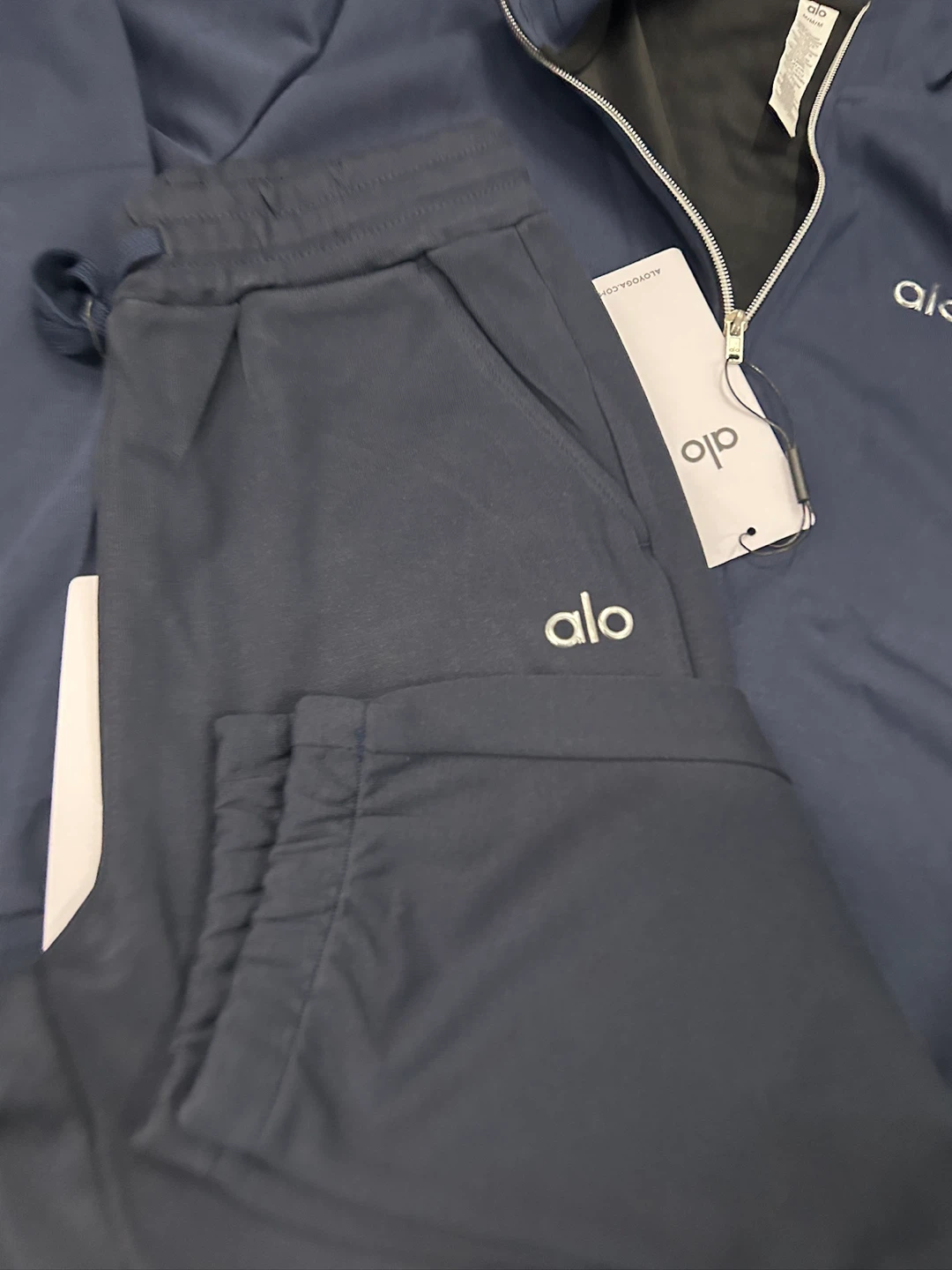 Alo Yoga Navy Blue Pullover and Jogger Set - photo 3