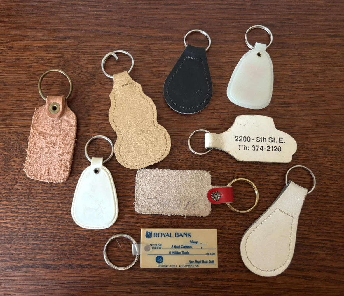 Vintage SK and MB Promotional Keychains - Lot of 9 - photo 2