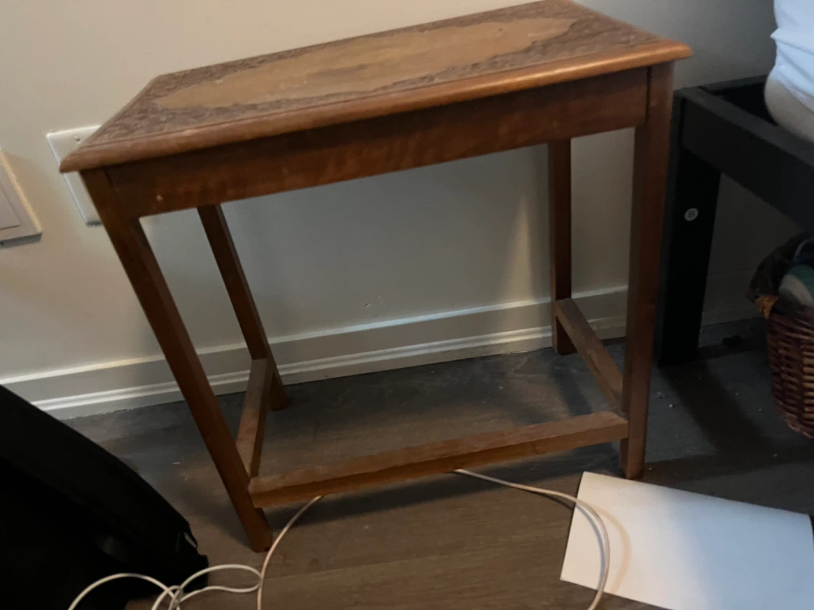 Vintage Wooden Side Table - photo 2