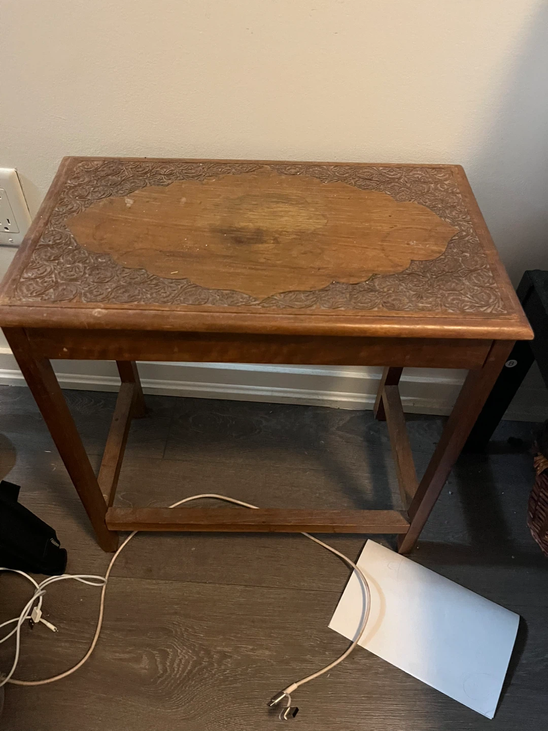 Vintage Wooden Side Table - photo 3