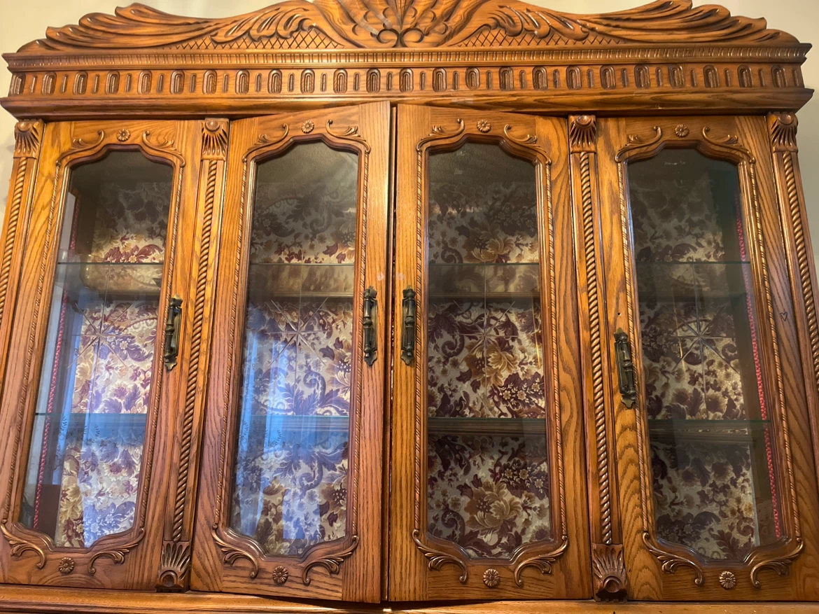 Vintage Oak China Cabinet