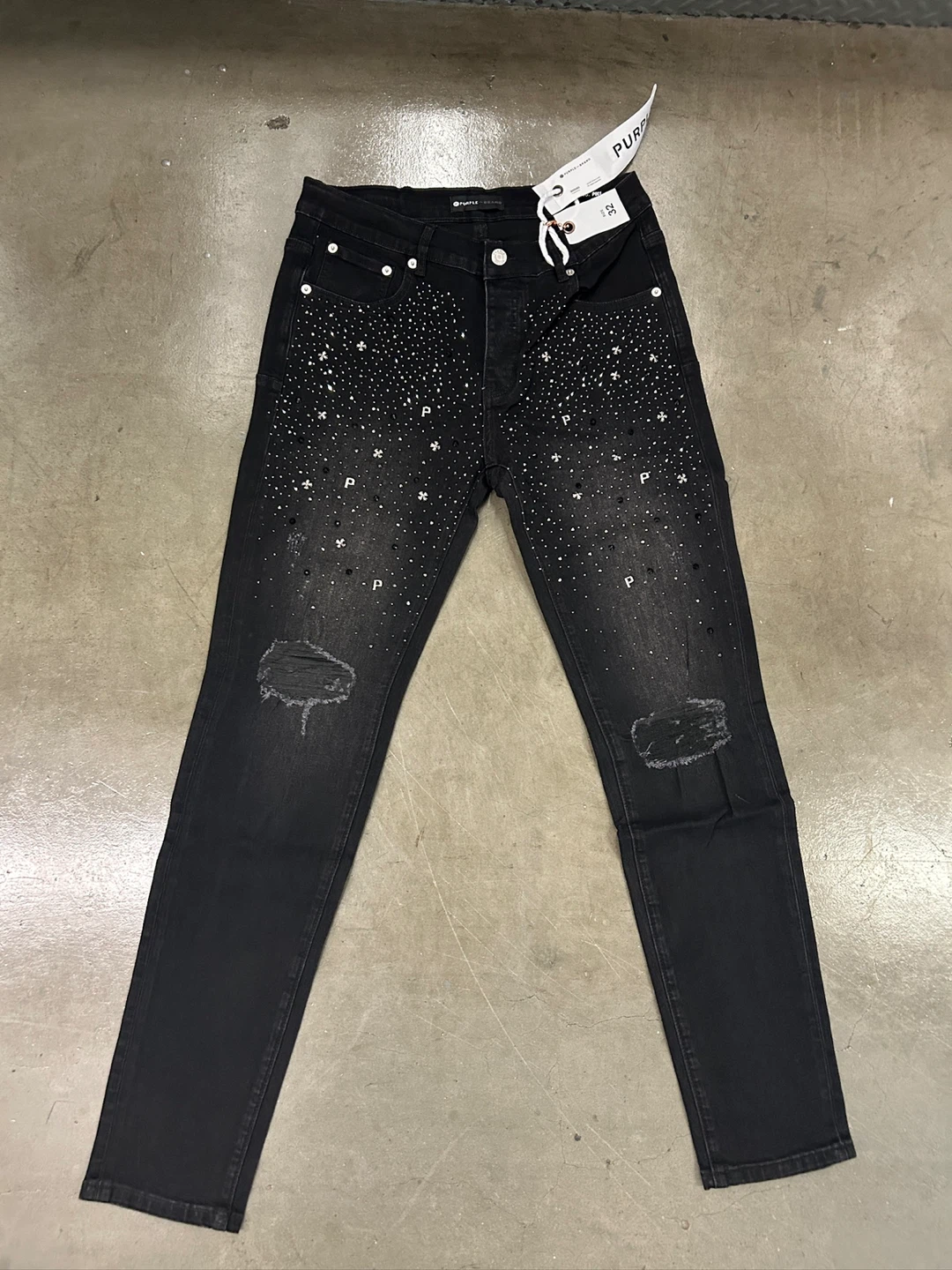 Purple Brand Rhinestone Jeans Size 32