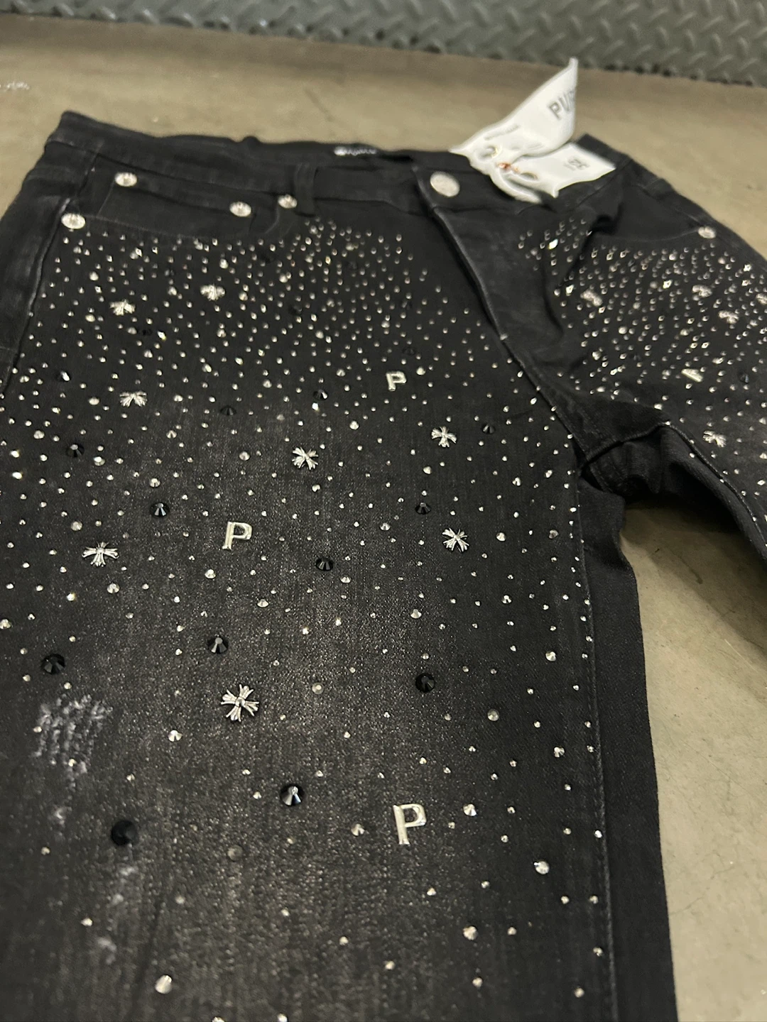 Purple Brand Rhinestone Jeans Size 32 - photo 2
