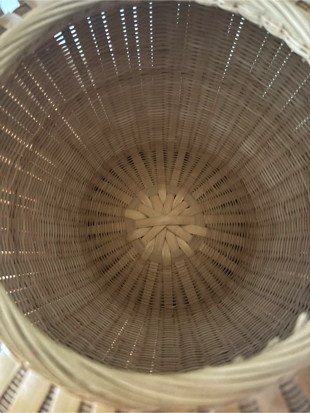 Vintage 14.5” Architectural Bentwood Bamboo Basket - photo 3