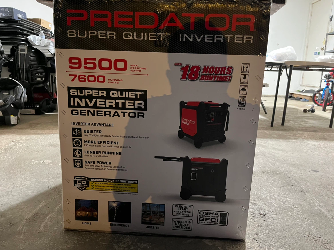 Predator 9500 Watt Super Quiet Inverter Generator - photo 3