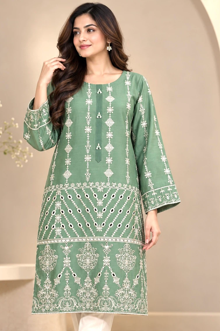 Pakistani embroidered kurti/top/tunic
