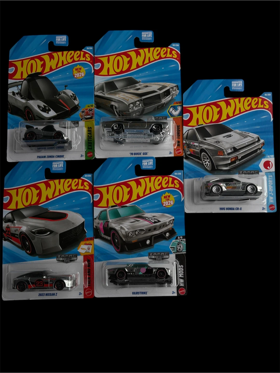 Set of 5 Hot Wheels Zamac
