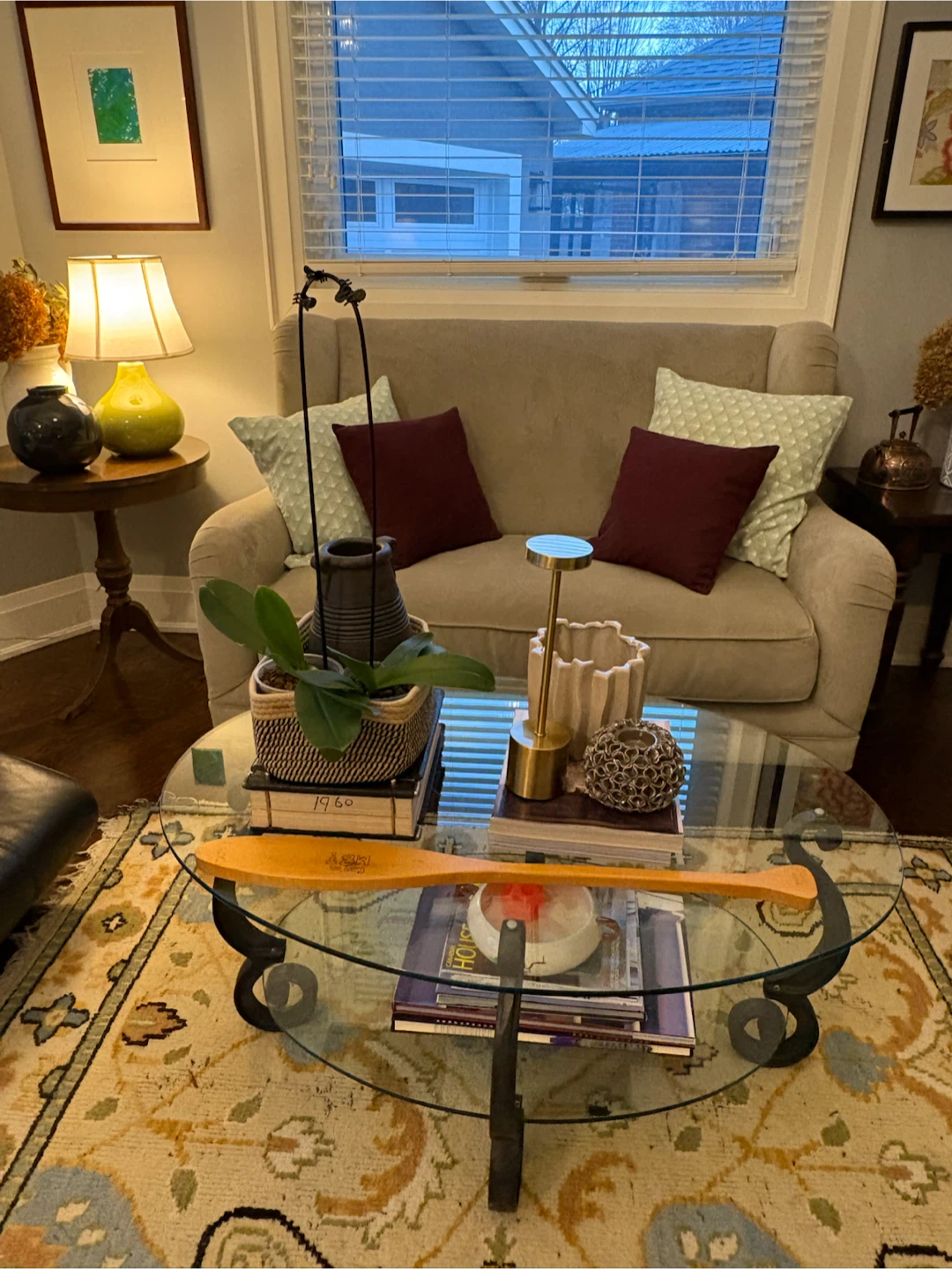 Pottery Barn black wrought Iron Oval Coffee Table - photo 2