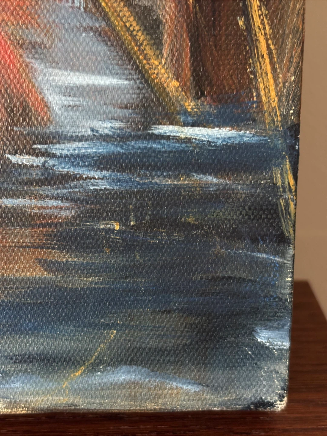 Original Oil Painting - Golden Retriever Hunting in Wetlands - photo 2