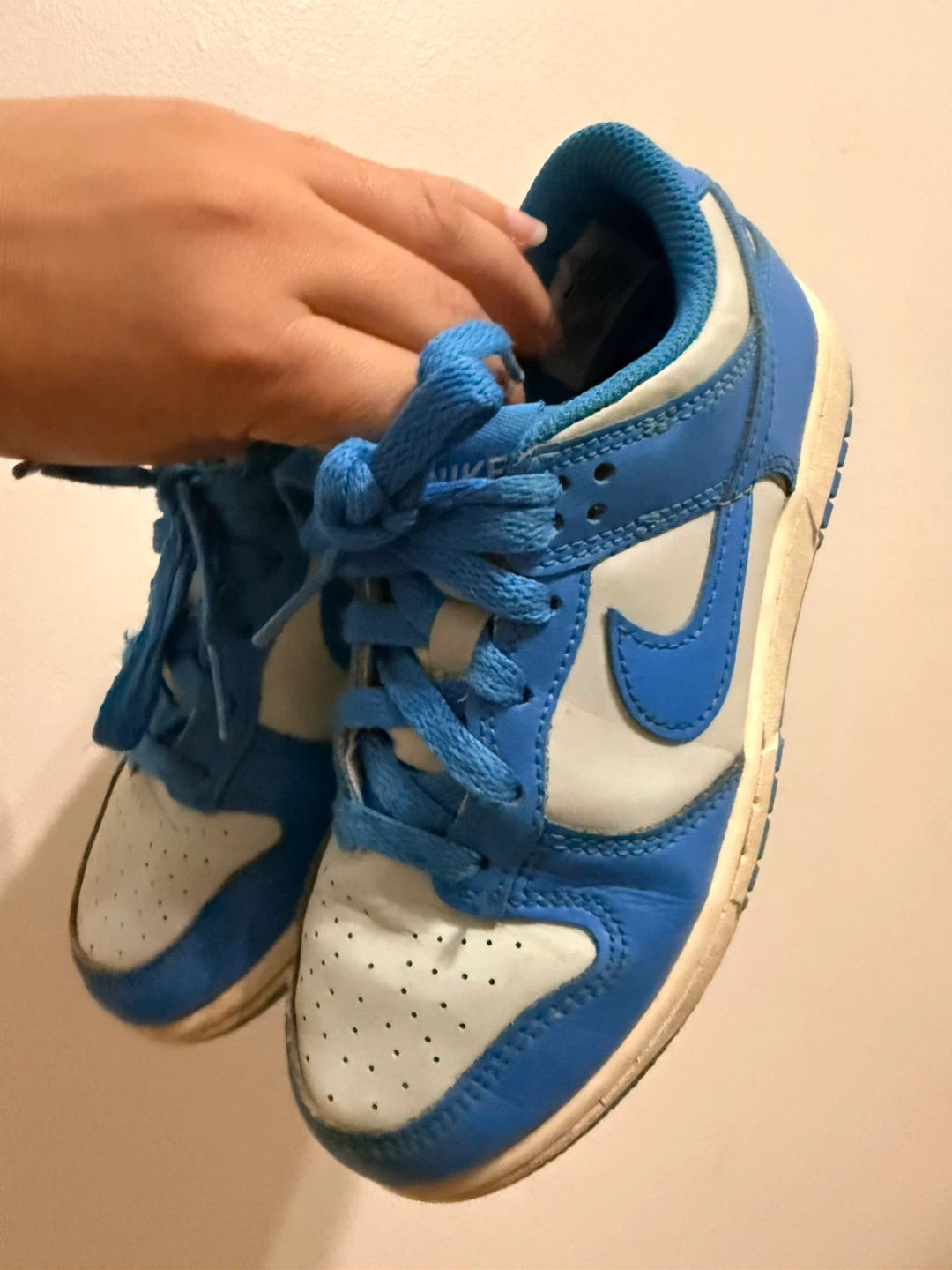 Nike Dunk Low Blue and White Sneakers - photo 2