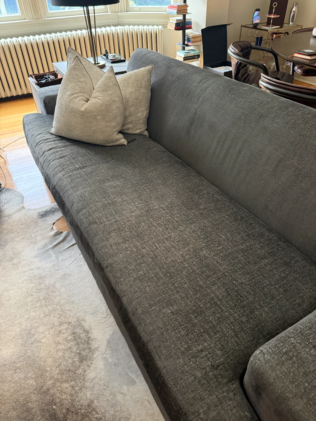 Modern Dark Gray Fabric Sofa - photo 4