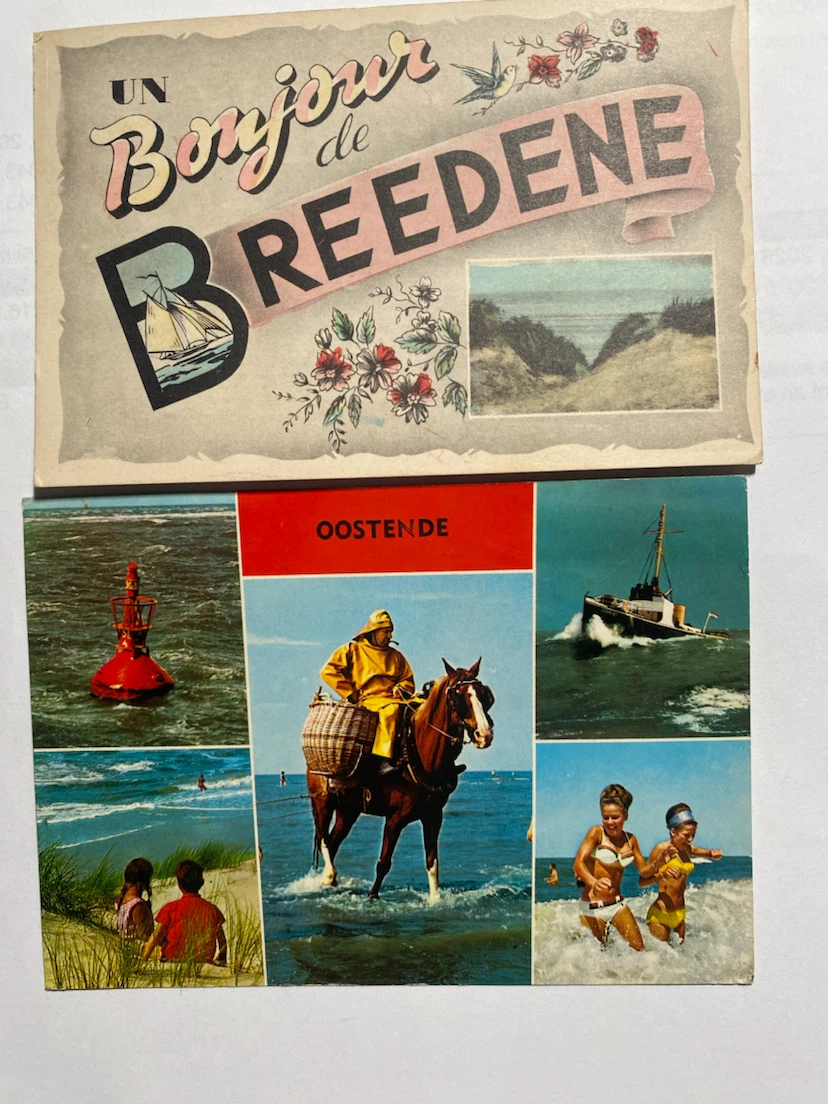 Set of 2 Vintage Belgium Postcards