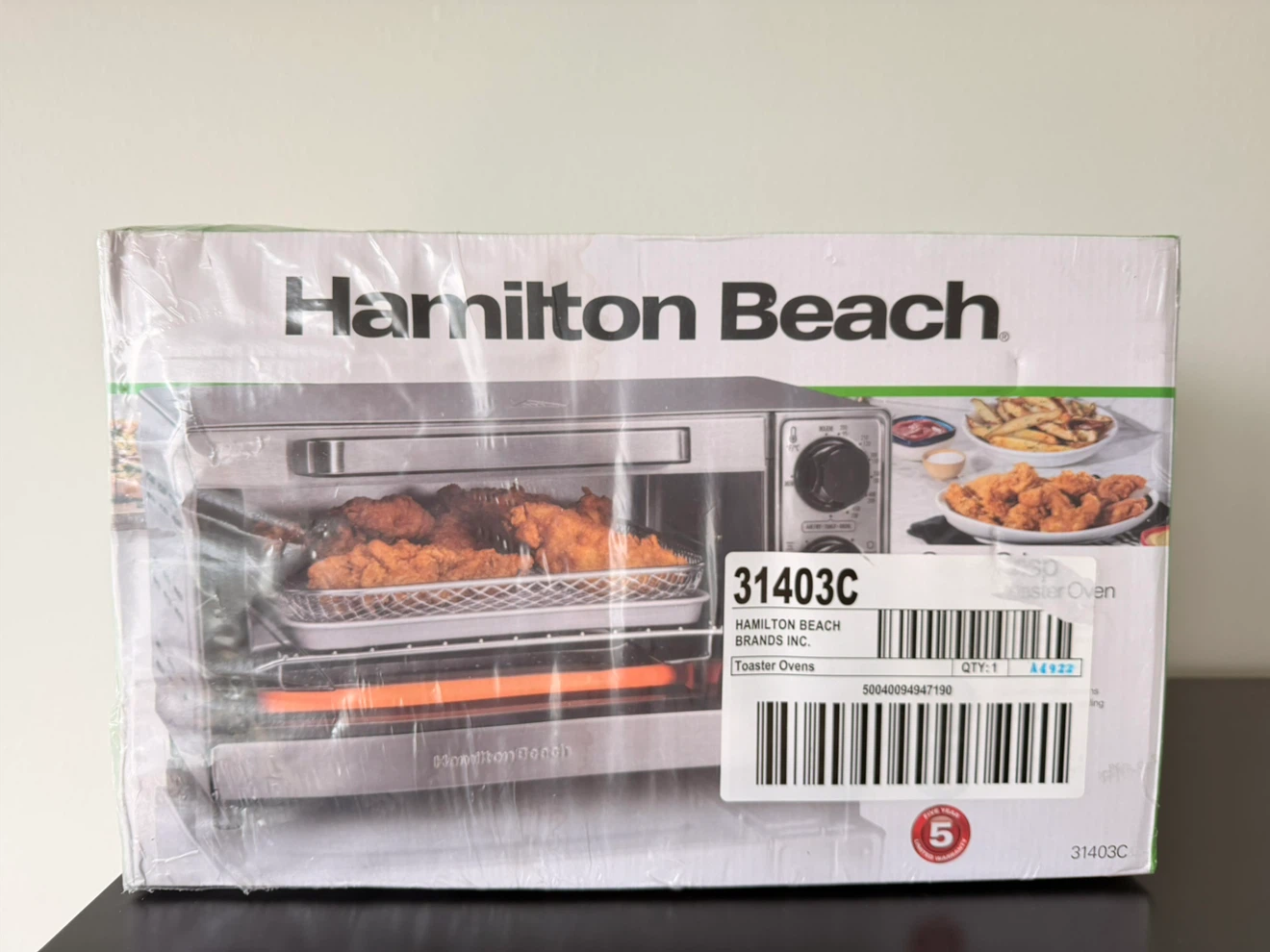 Hamilton Beach Sure-Crisp Air Fryer Toaster Oven