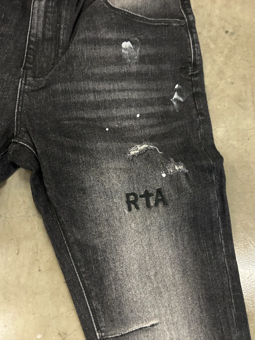 RtA Black Paint Splatter Jeans - photo 2