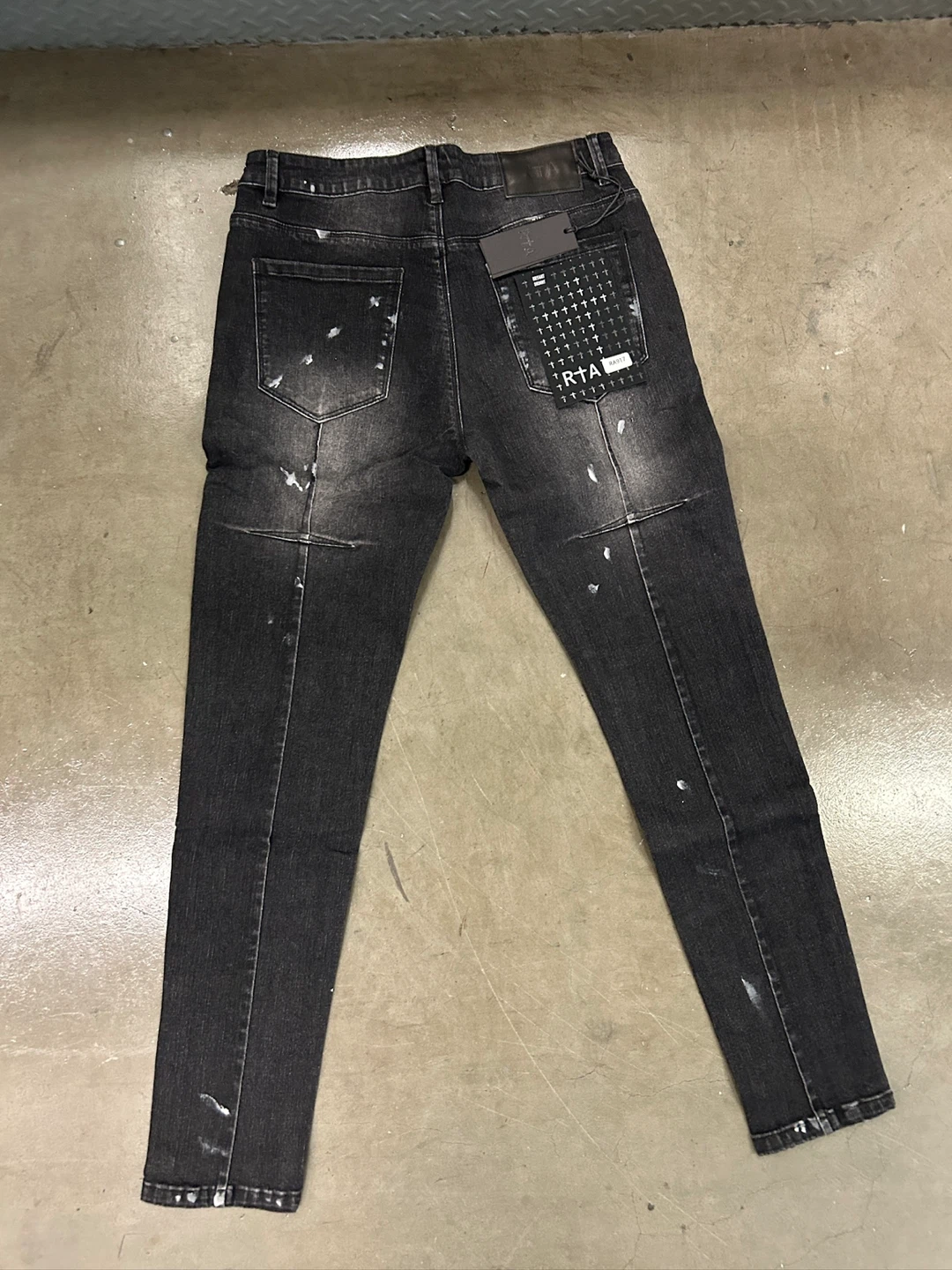 RtA Black Paint Splatter Jeans - photo 3