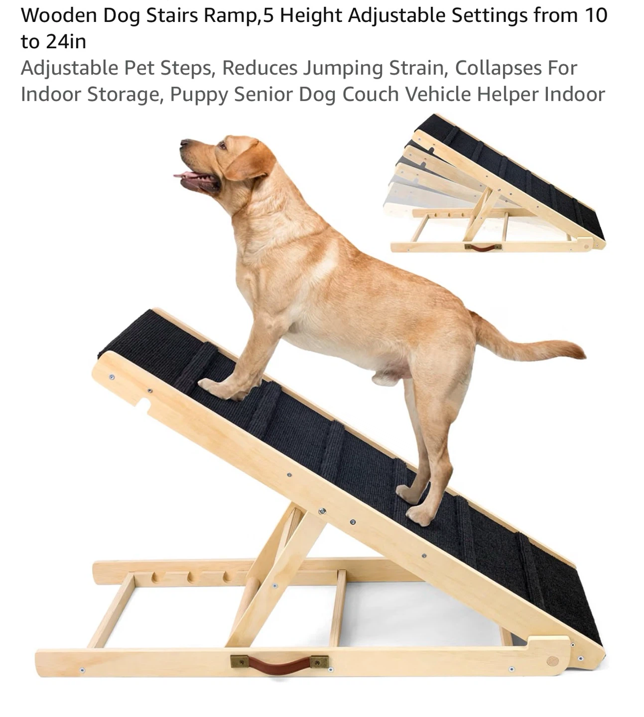 Adjustable Wooden Pet Ramp 42D