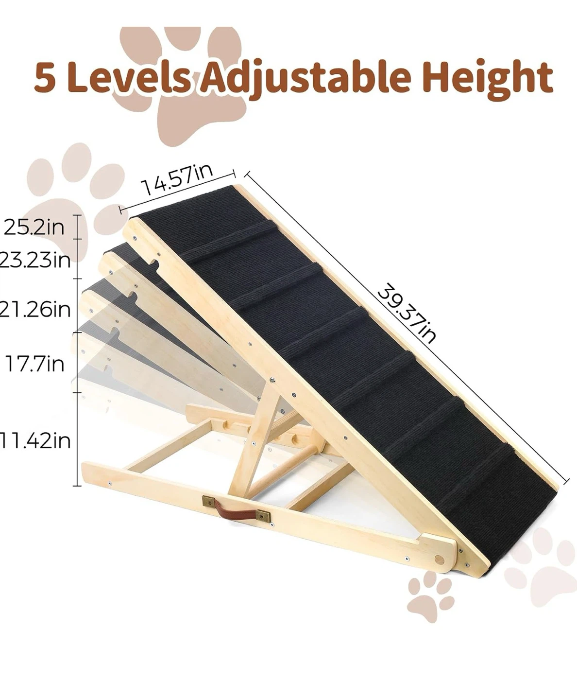 Adjustable Wooden Pet Ramp 42D - photo 2