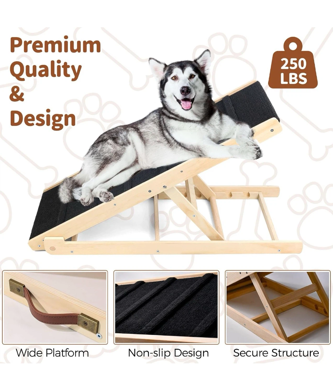 Adjustable Wooden Pet Ramp 42D - photo 3