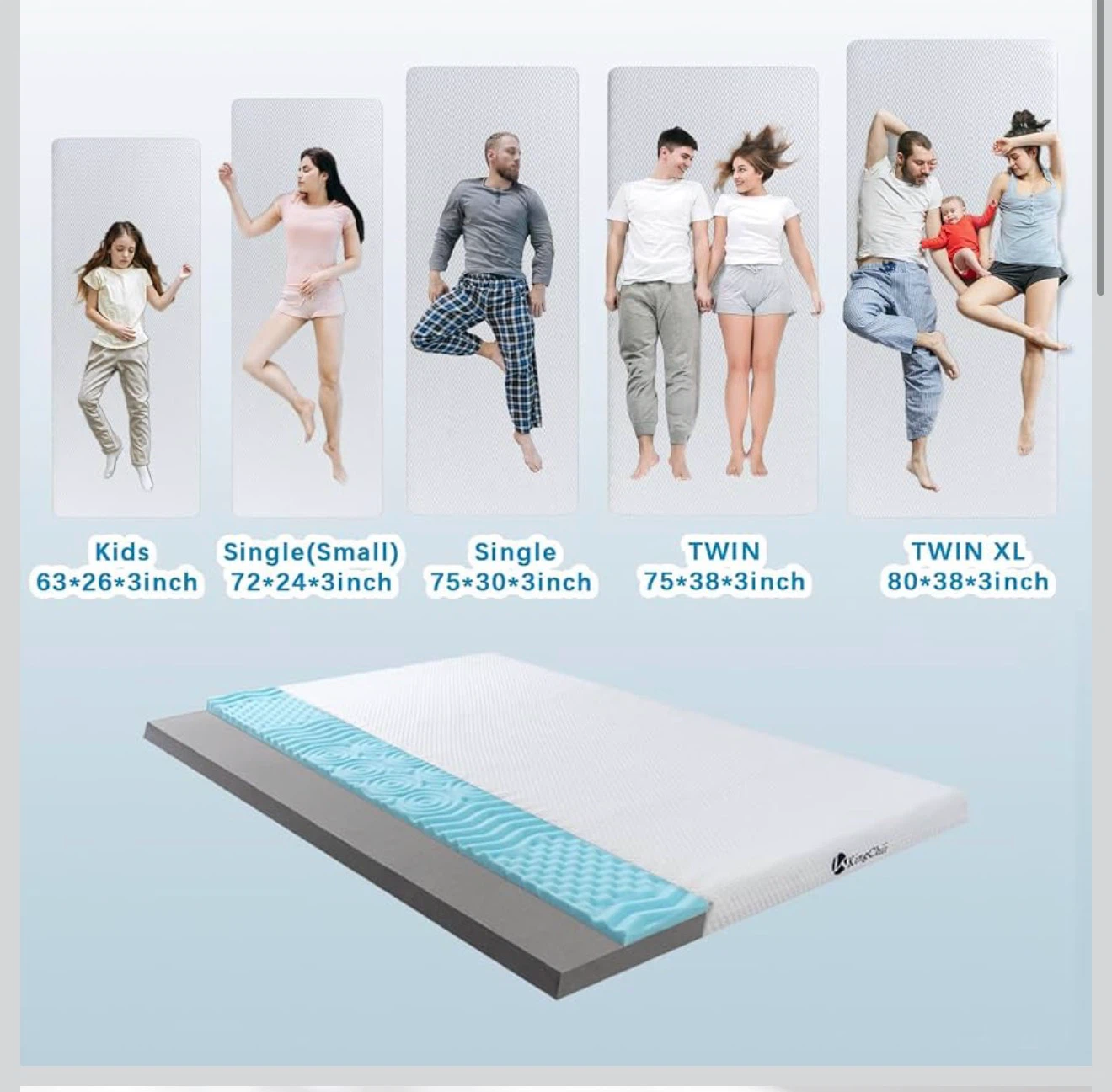KingChii Memory Foam Camping Mattress KCM - photo 2
