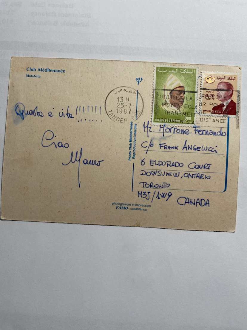 Vintage 1987 Club Méditerranée Malabata Postcard - photo 2